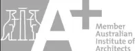 Logo showing we are an A+ Member of Australian Institute of Architects